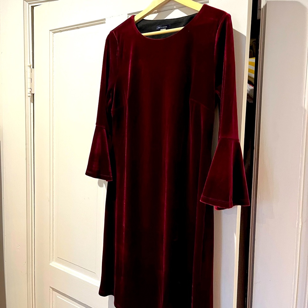 Tommy Hilfiger velvet burgundy dress size 12